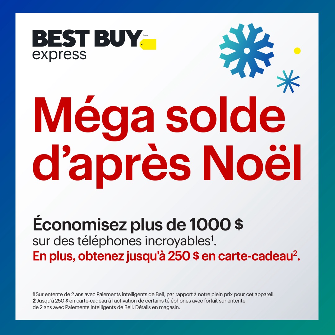 C’est le Méga solde d’après Noël chez Best Buy Express! icon